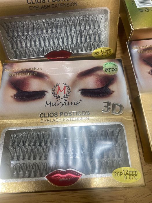 Cílios de vários tamanhos