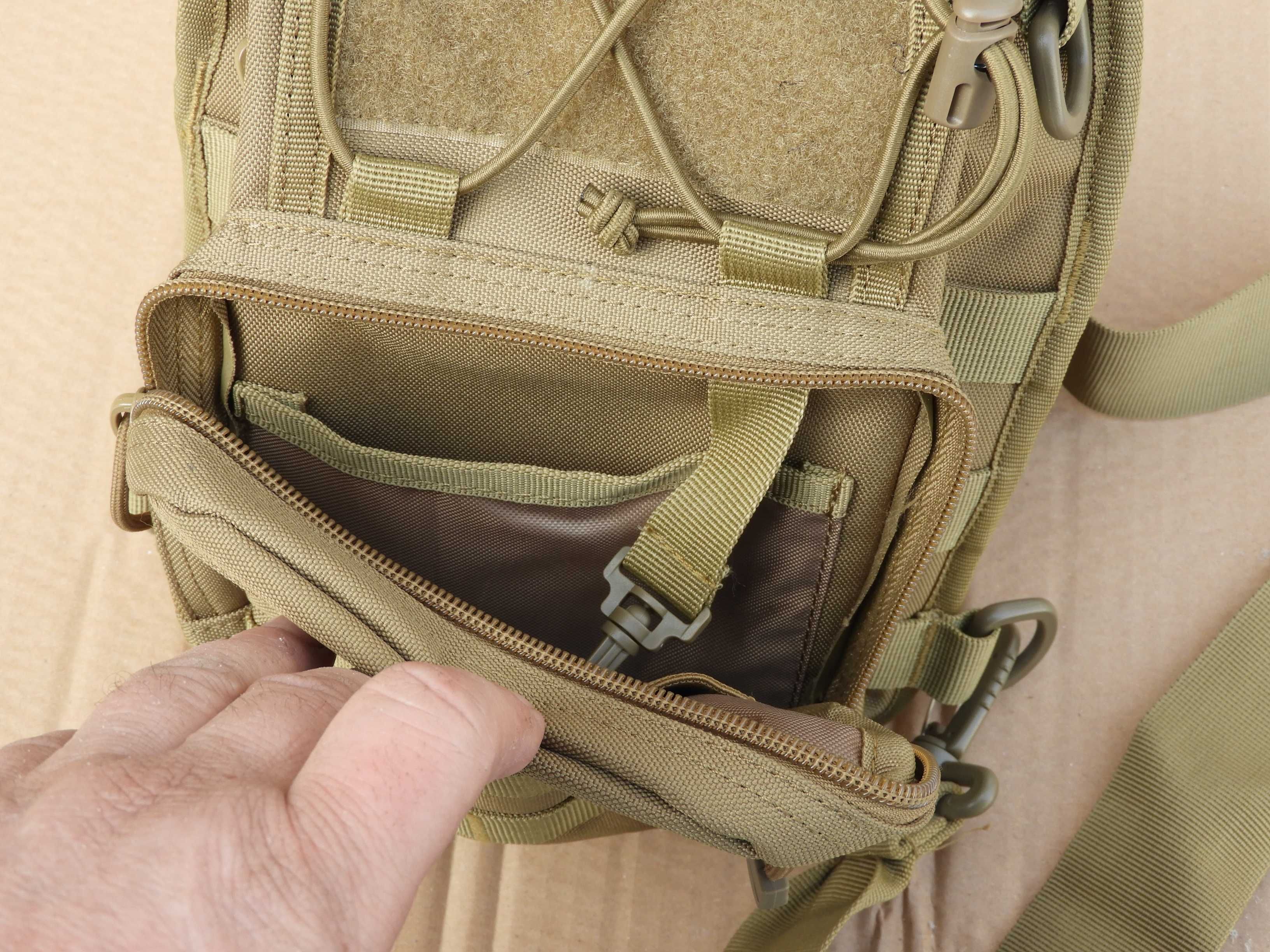 torba plecak na ramię coyote tan taktyczny sling bag nowa EDC =