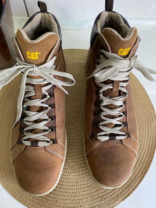 Чоловічі черевики Caterpillar Apa Hi. Ботинки кожание шкіряні CAT 46р