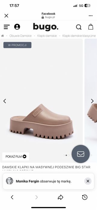 Klapki na platformie BiG STAR 40/41 lekkie