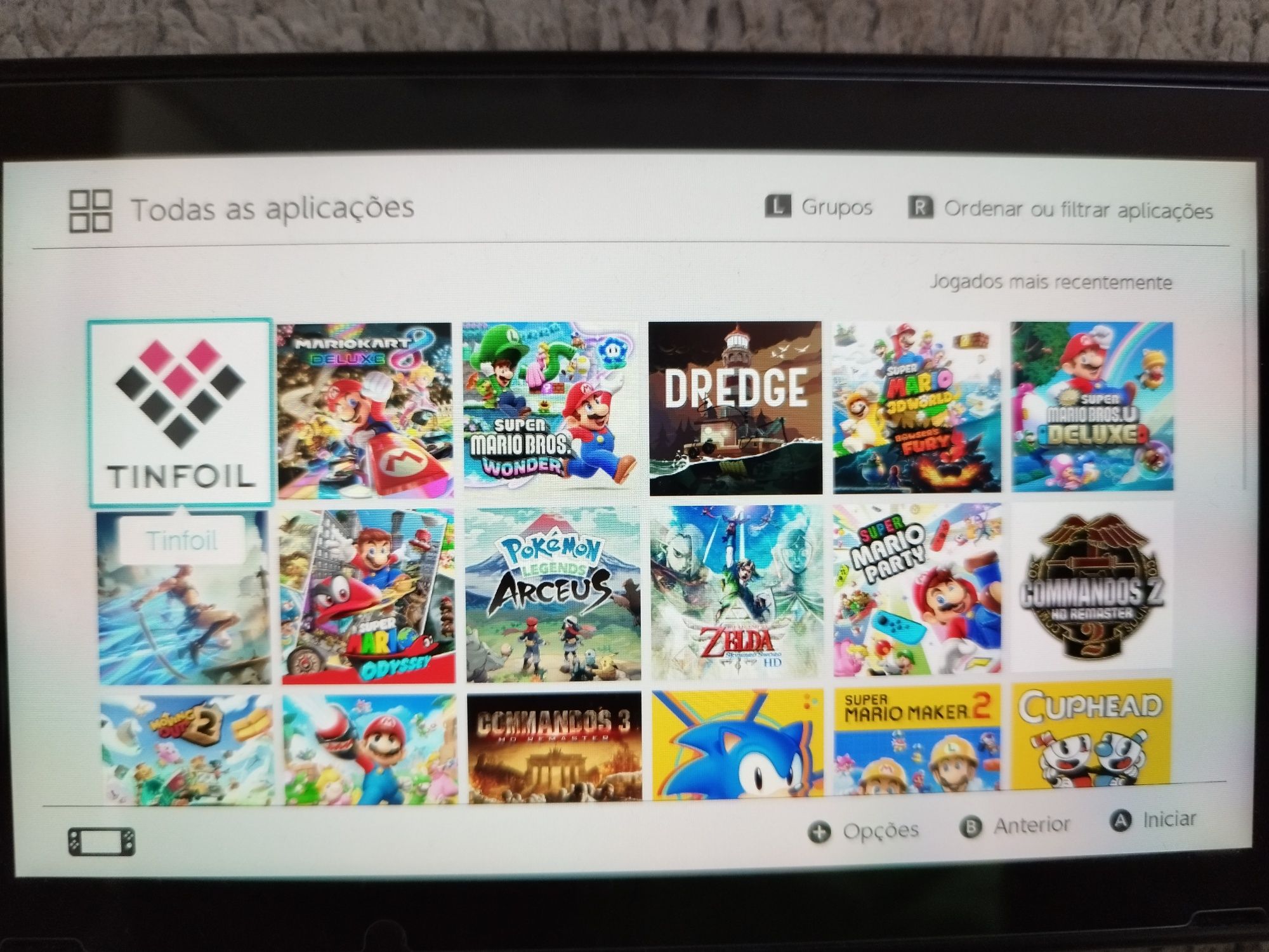 Nintendo Switch Desbloqueada com comando Pro