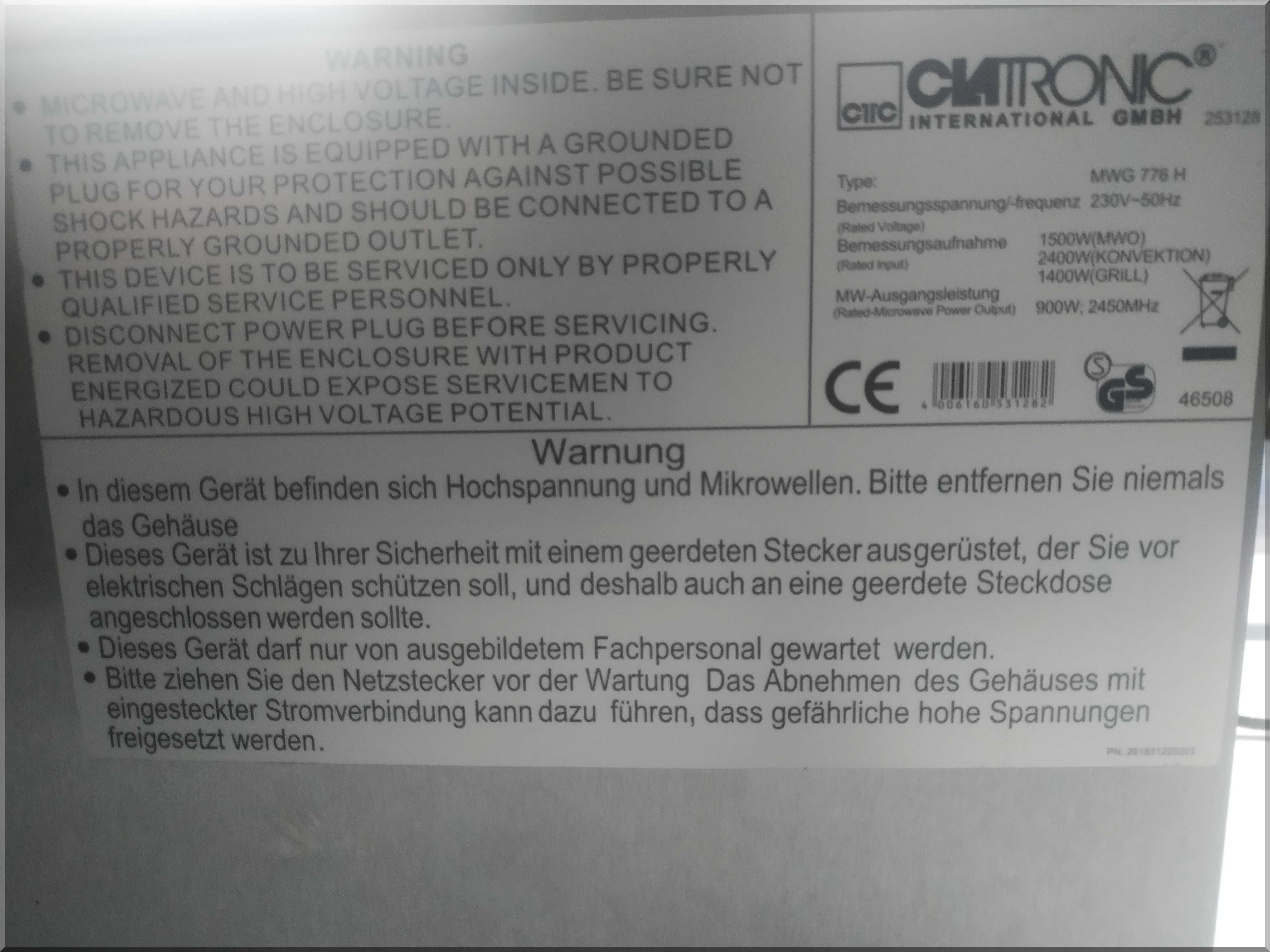 Kuchenka mikrofalowa  Ciatronic MGW 776 H w ładnym stanie