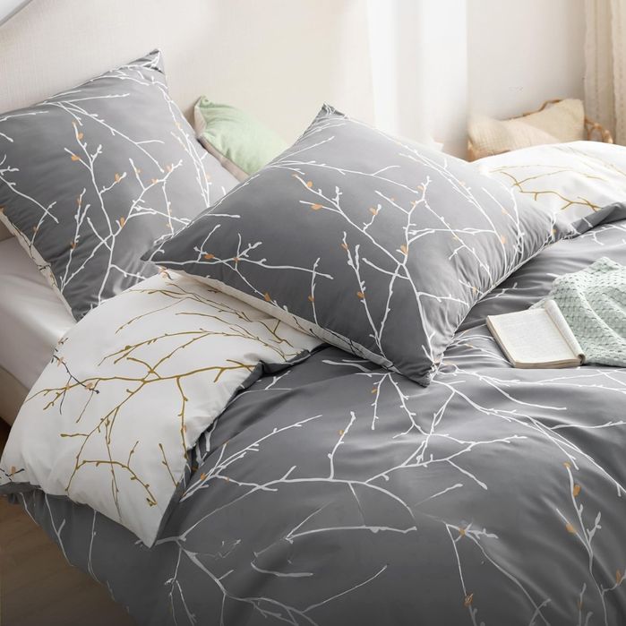 Elegancki Komplet Pościeli BEDSURE 135x200cm 4-częściowy Dwustronny