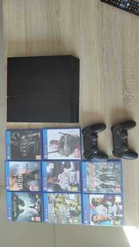 Konsola PS4 1 TB +gry+2pady+kable