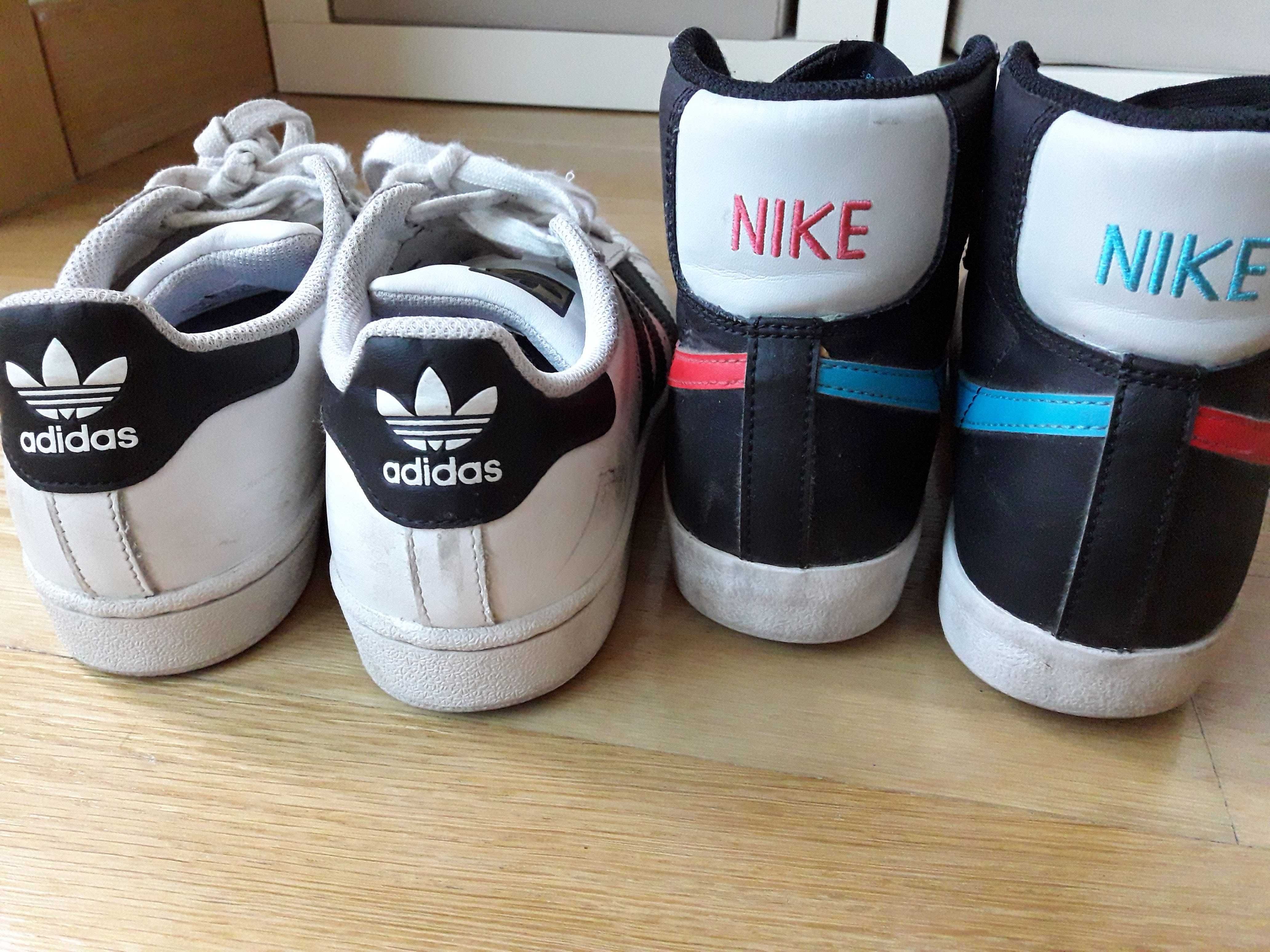 Sapatilhas Nike e Adidas