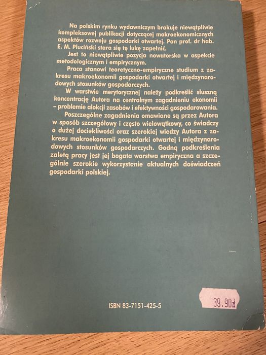 Makroekonomia Gospodarki Otwartej - Eugeniusz M. Pluciński
