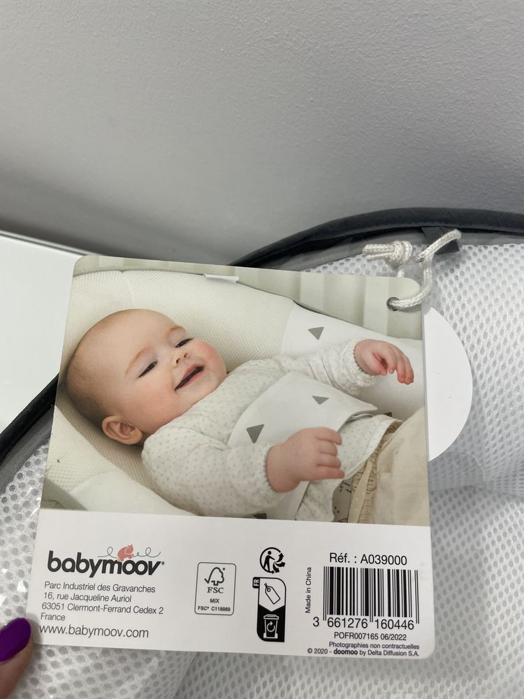 Kokon niemowlęcy Babymoov Doomoo 50 x 80  cm biało-szary