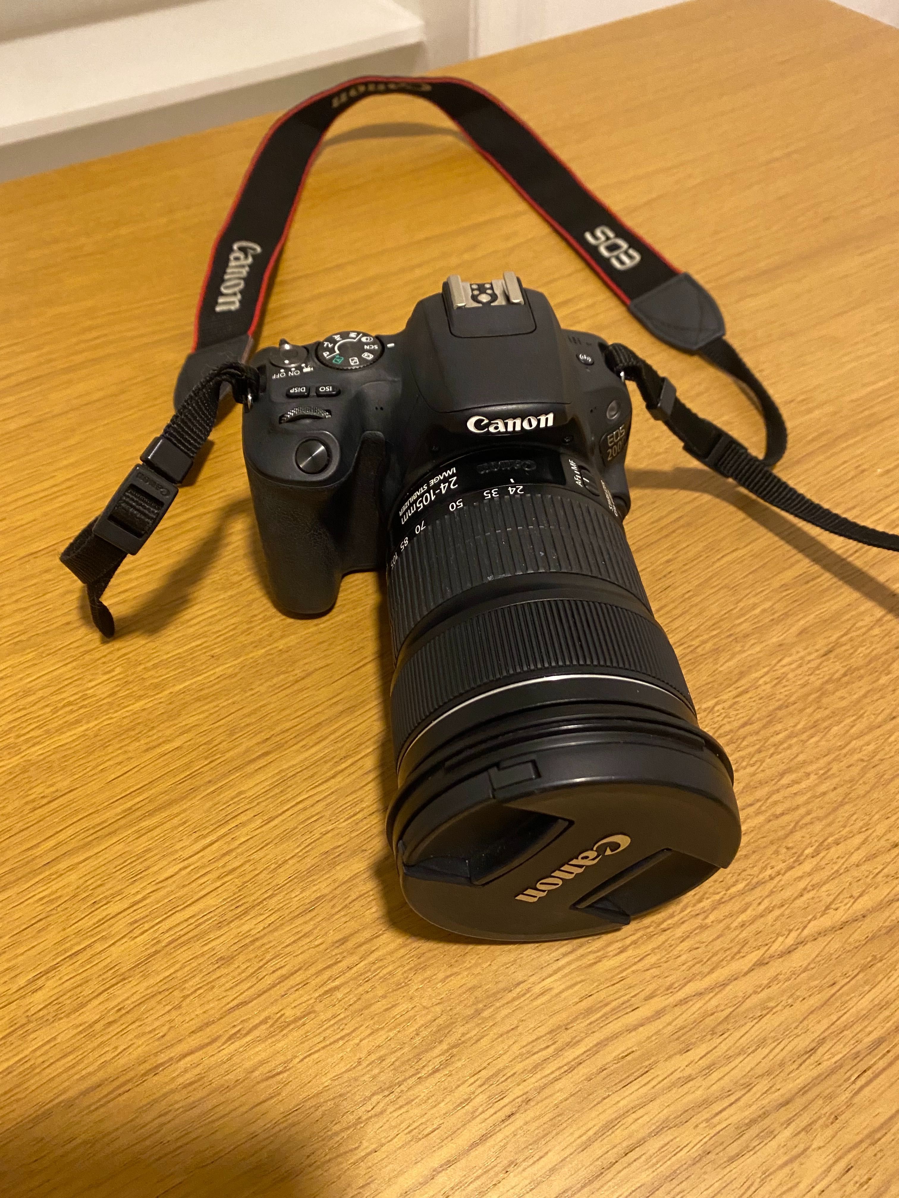 Máquina fotográfica Canon 200d + objetiva Canon 24-105mm