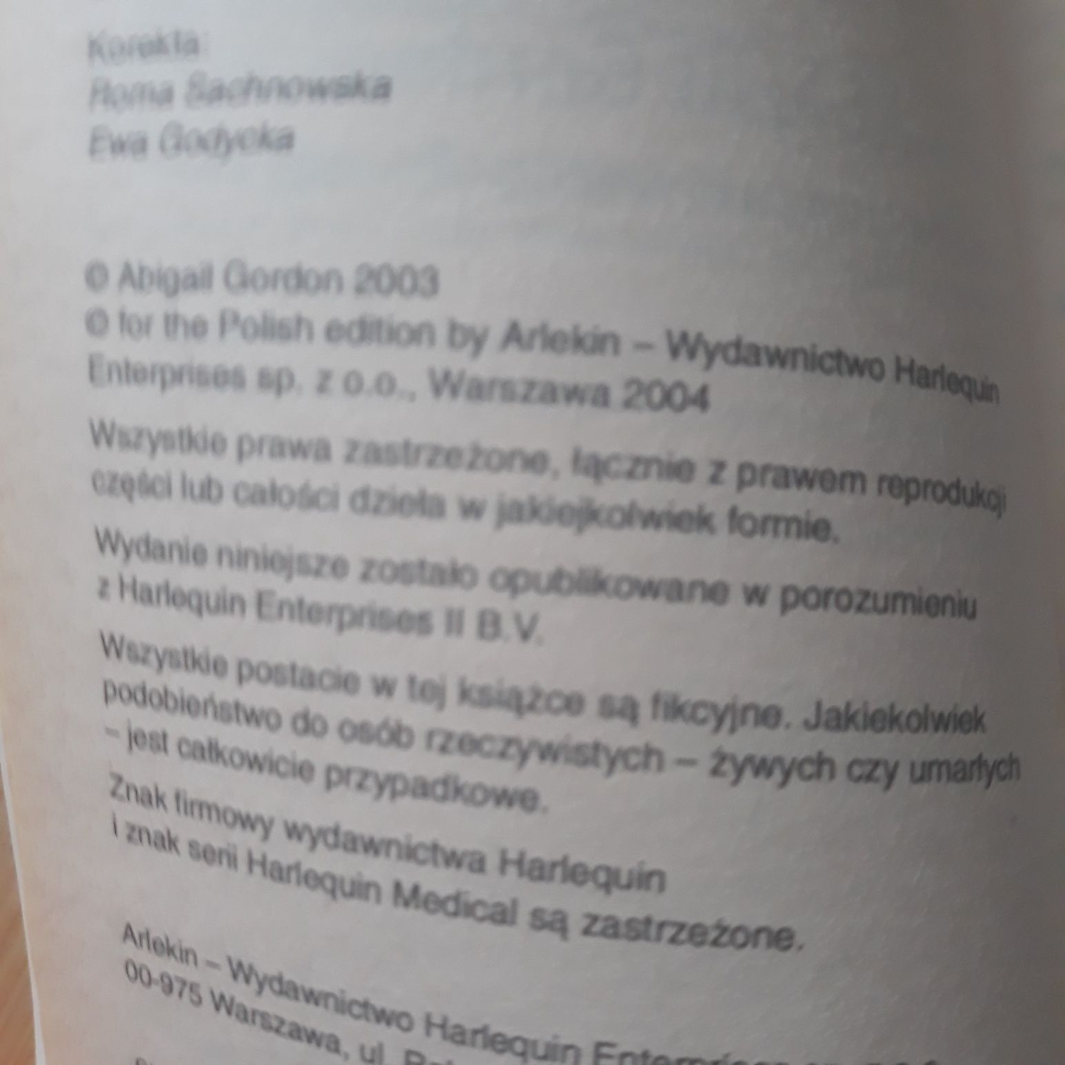 Sprzedam książkę Harlequin