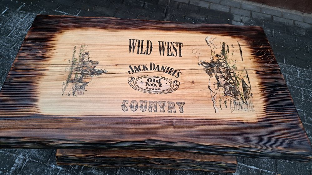 Stolik kawowy,stolik drewniany, western, wild west