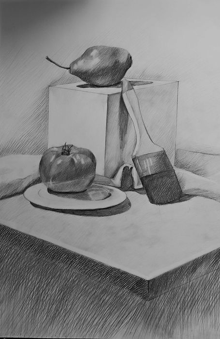 Натюрморт з помідорою