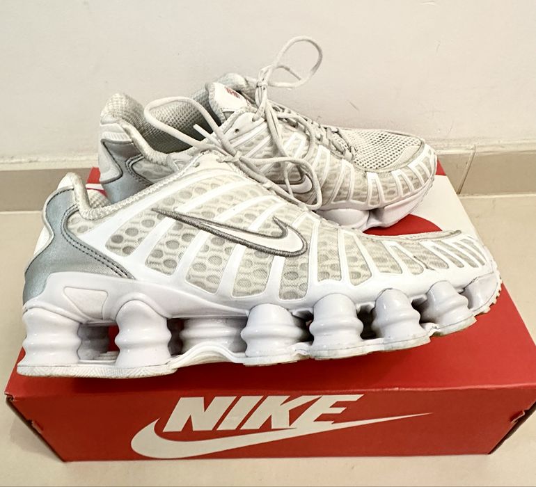 NIKE Shox TL White/Silver - unisex, z gwarancją