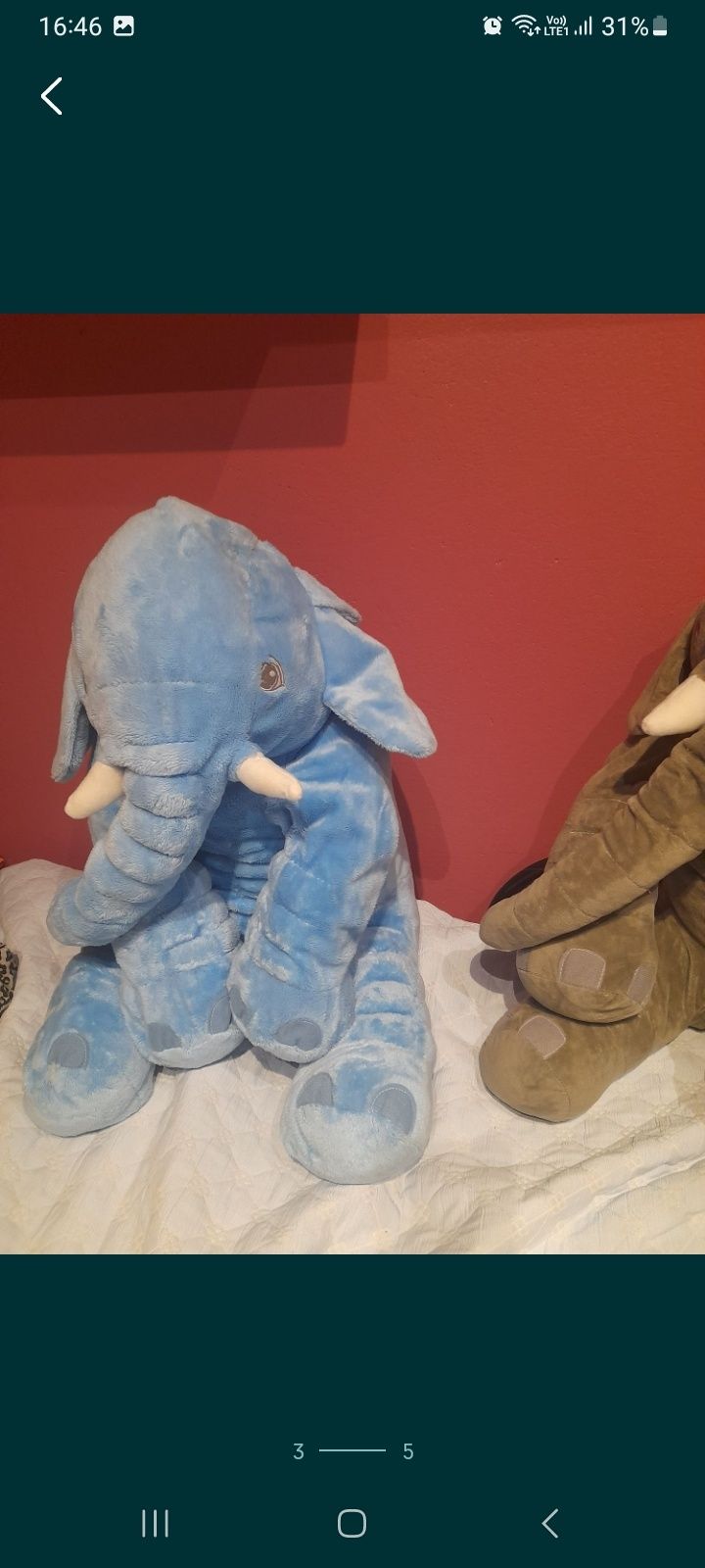 Słoń maskotka niebieski