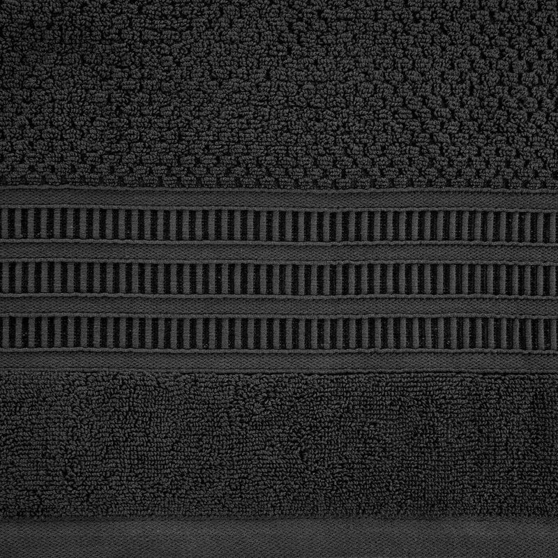 Ręcznik Rosita 70x140 czarny o ryżowej strukturze