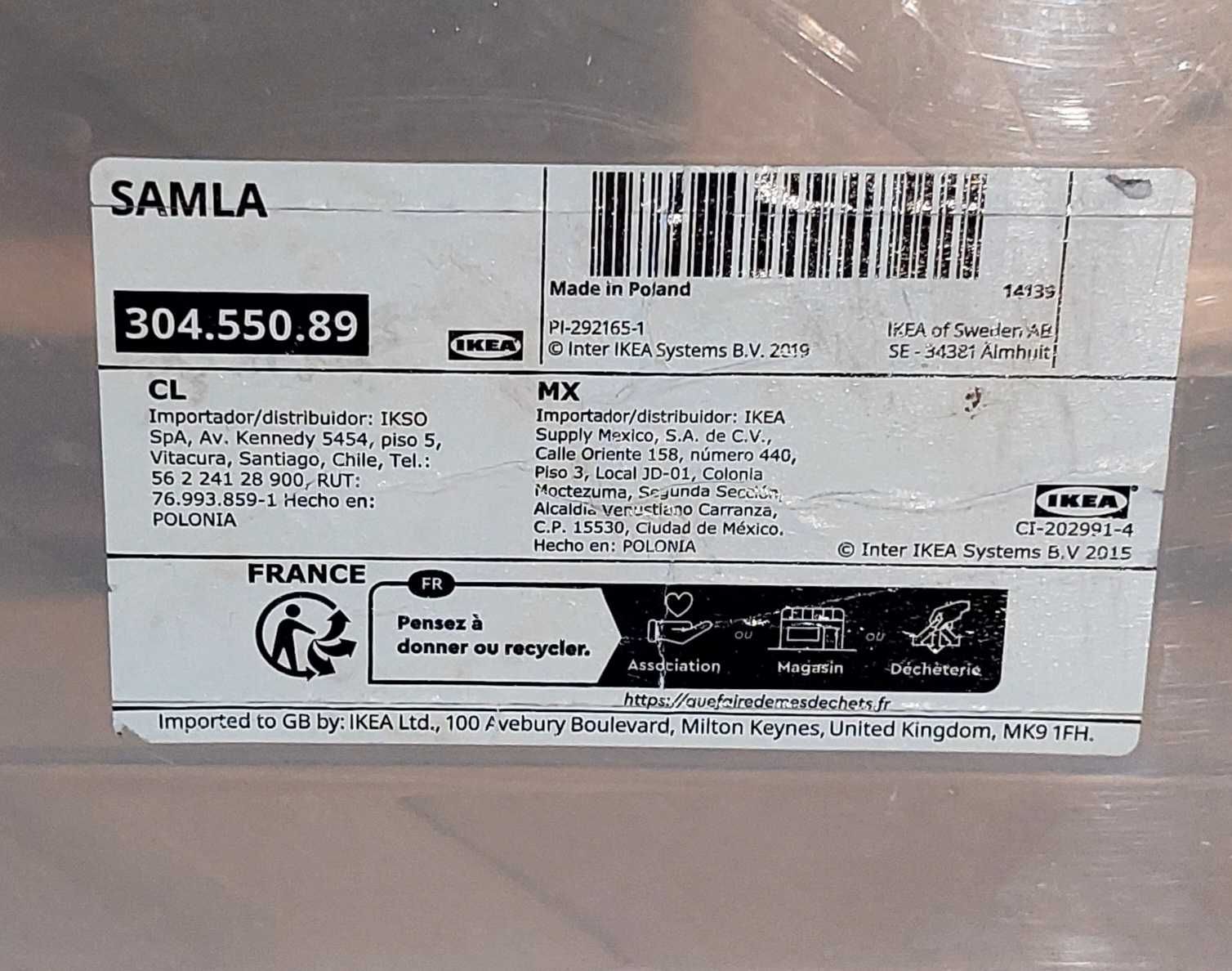 Pojemnik skrzynia IKEA SAMLA