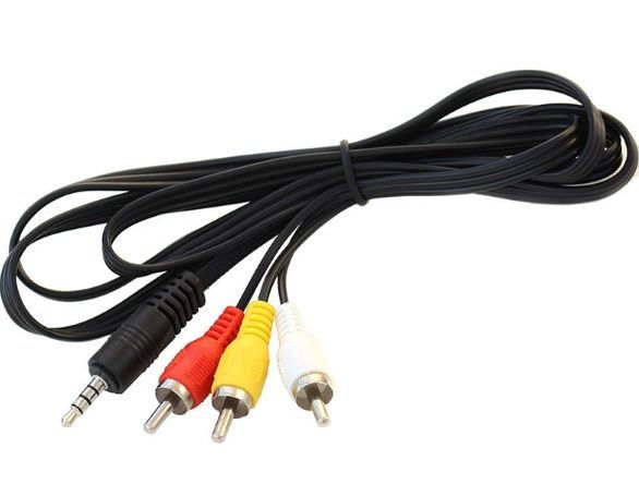 Кабель для подключения Смарт ТВ Приставки через тюльпаны AV3.5mm 3RCA