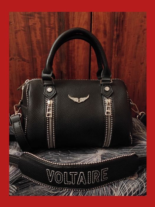Сумка Zadig & Voltaire black rock черная кожаная кроссбоди