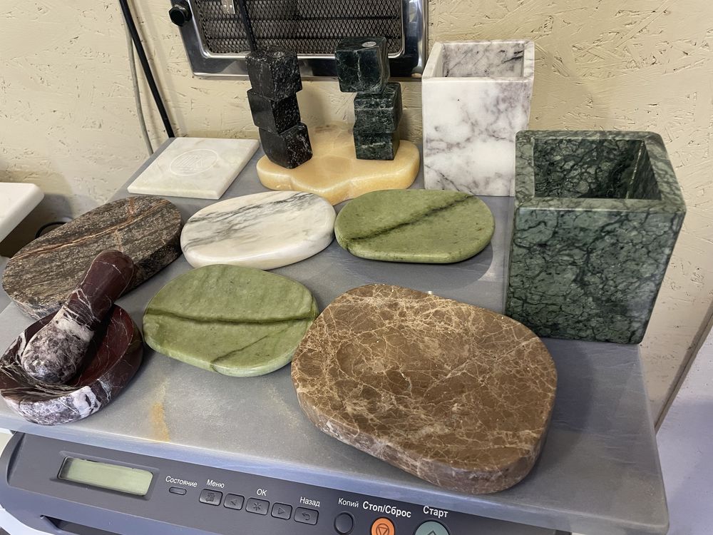Конфетница, мыльница из оникса, изделия из мрамора, гранита