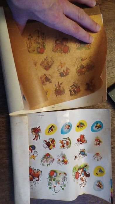 kalkomania PRL 1978 pisanki 2 sztuki - na świąteczne jajka + prezent