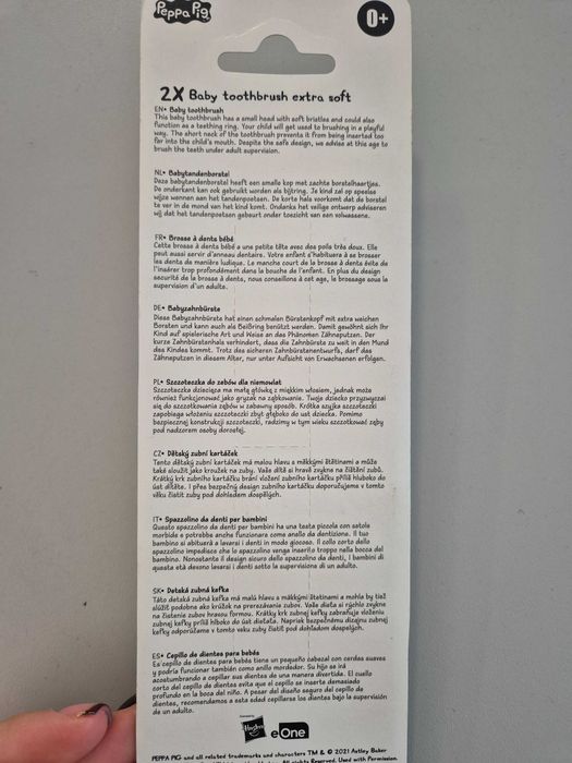 Szczoteczka do zębów dla niemowlaków świnka peppa - nowe