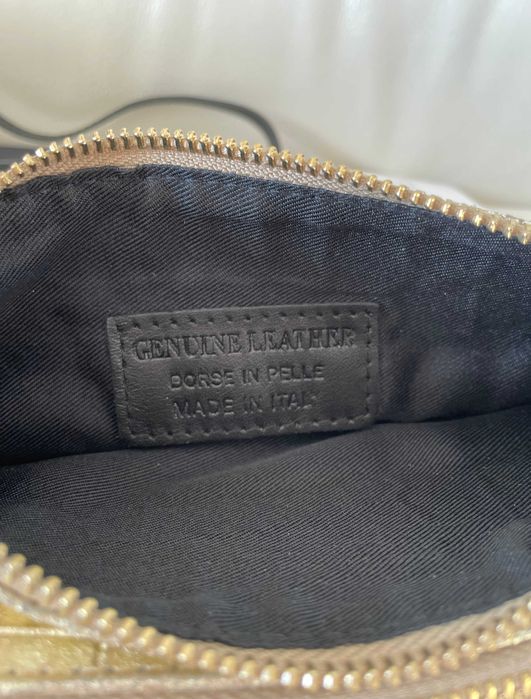 Італійська шкіряна сумочка кросбоді на 3 відділення