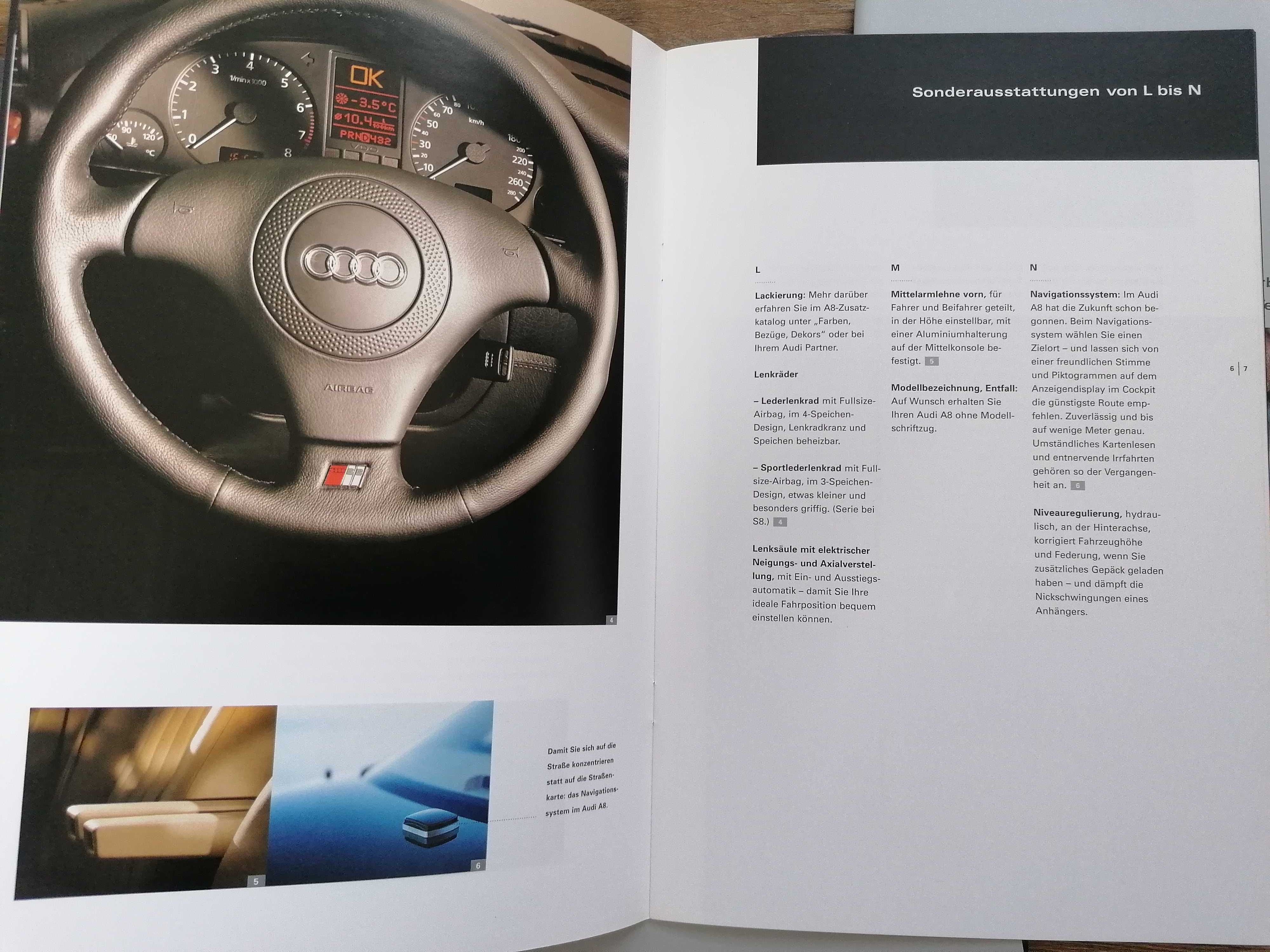 Prospekt Audi A8 S8 D2 teczka