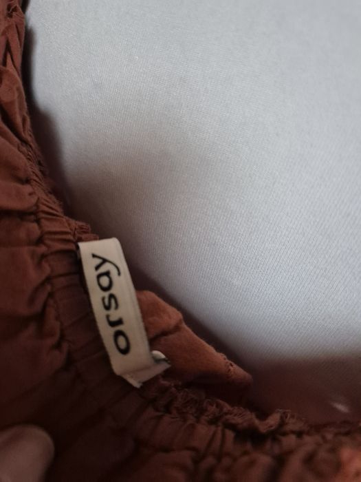 Bluzka haftowana braz boho hiszpanka Orsay rozmiar 38