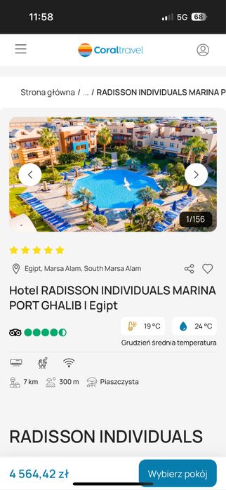 Odsprzedam wycieczke do Egiptu- Radisson-Marsa Alma 18.12-25.12.2025