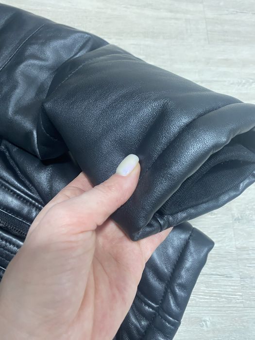 Чоловіча зимова кожана куртка мужская зимняя куртка