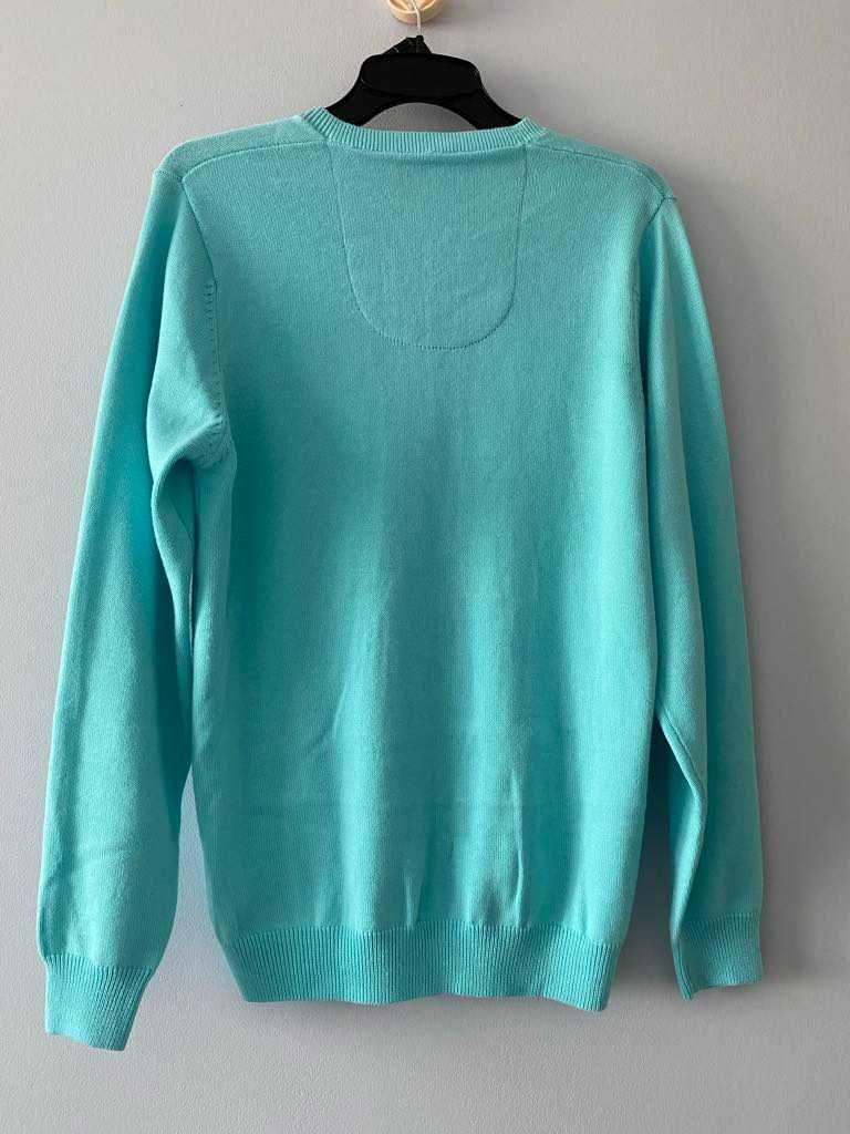 M & S Pulower swetr sweter niebieski 100 % bawełna eur S
