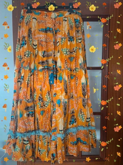 Sia comprida amarela torrada