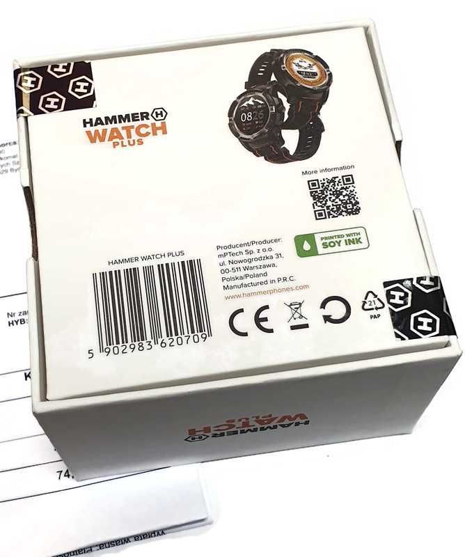 Smartwatch HAMMER Watch Plus czarny
gwarancja 2lata