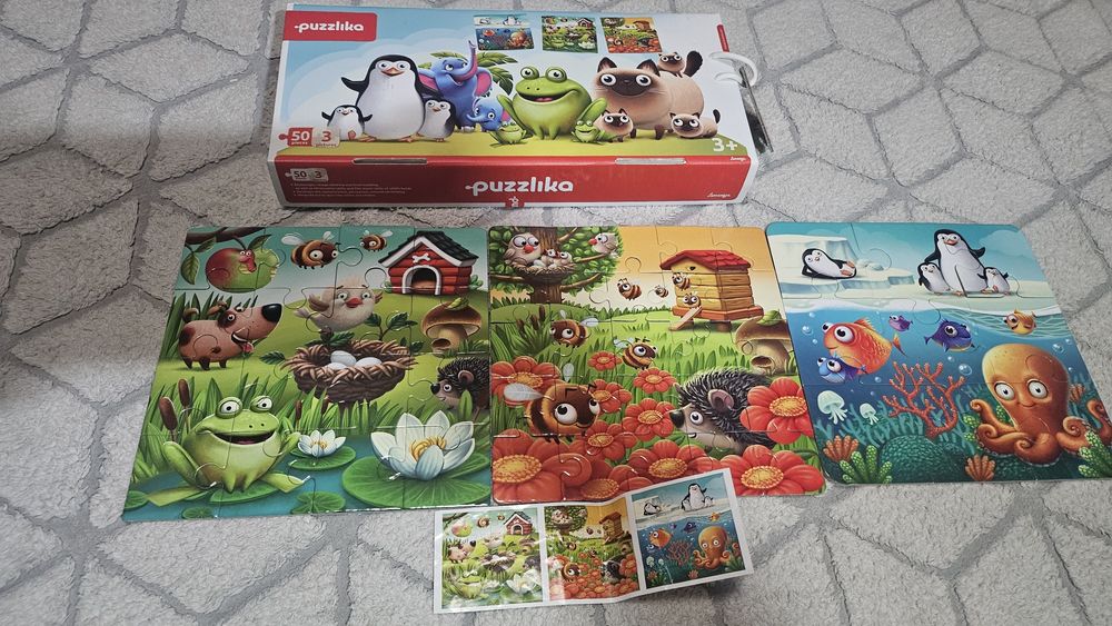 Пазли Улюблені тварини 3 в 1