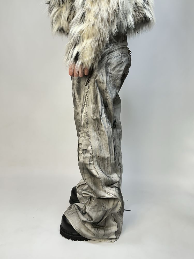 Rick Owens BANANA boot cut faded opium archive джинси сині джинсы клеш