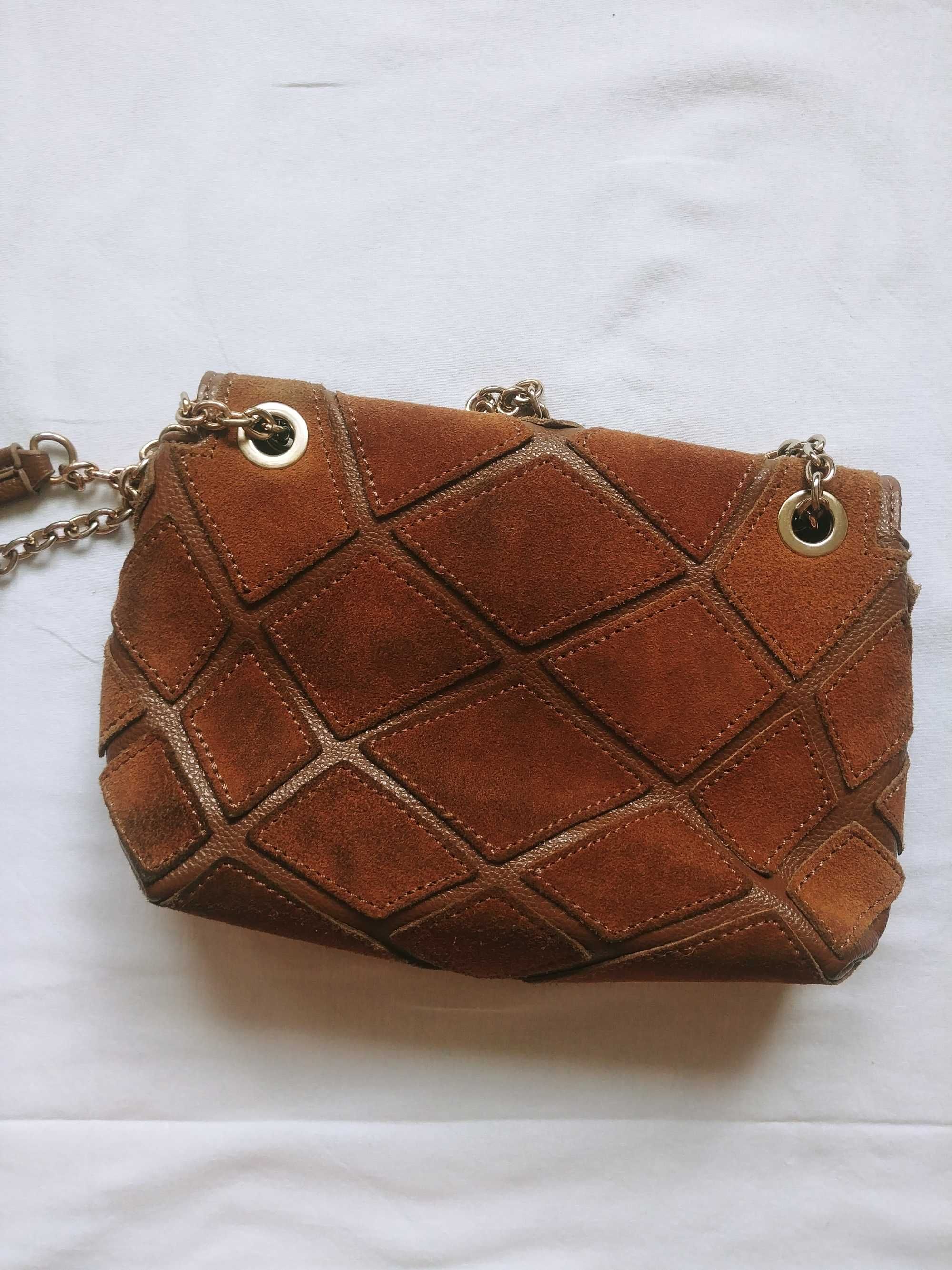 Сумка сумочка женская замшевая коричневая