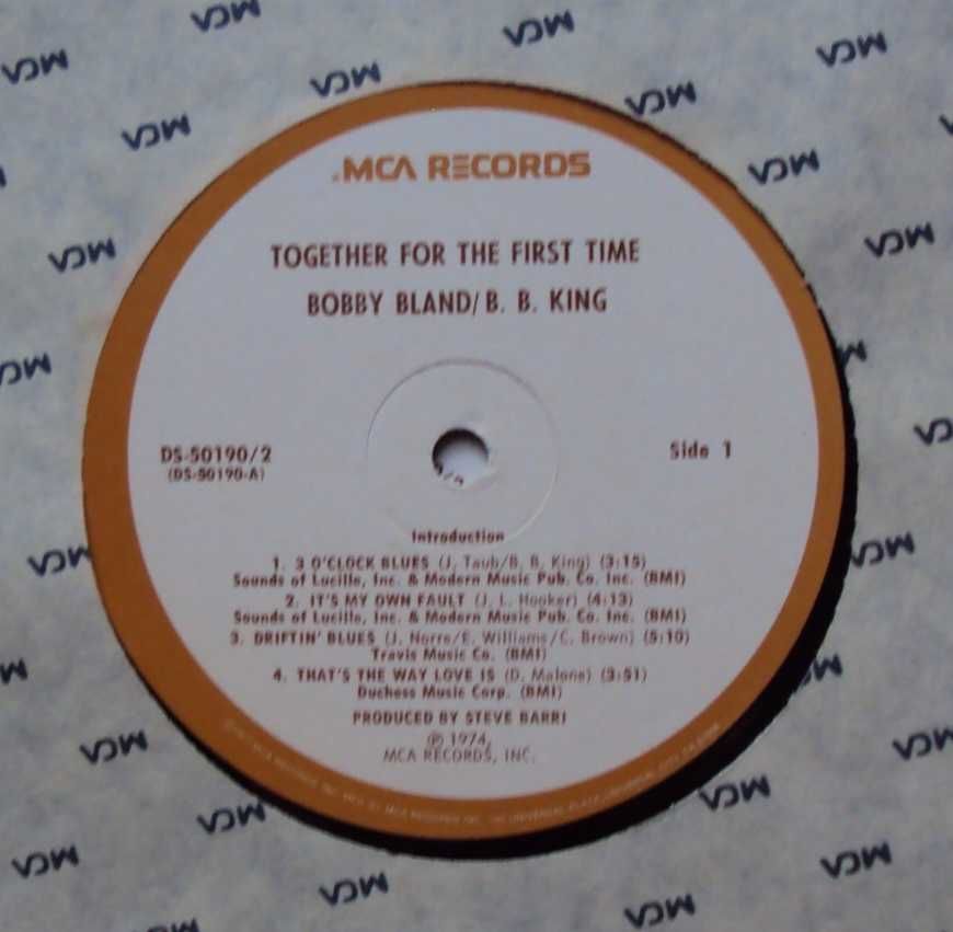 B.B. King & Bobby Bland ‎ "Together For The Fir... Live" - 1974 - 2 LP