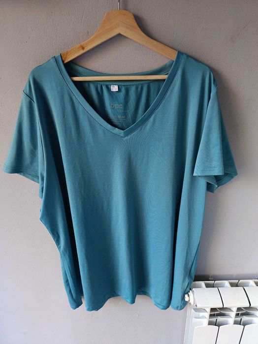 Bonprix 54 7XL women's blouse comfy v-neck na fitness  siłownię