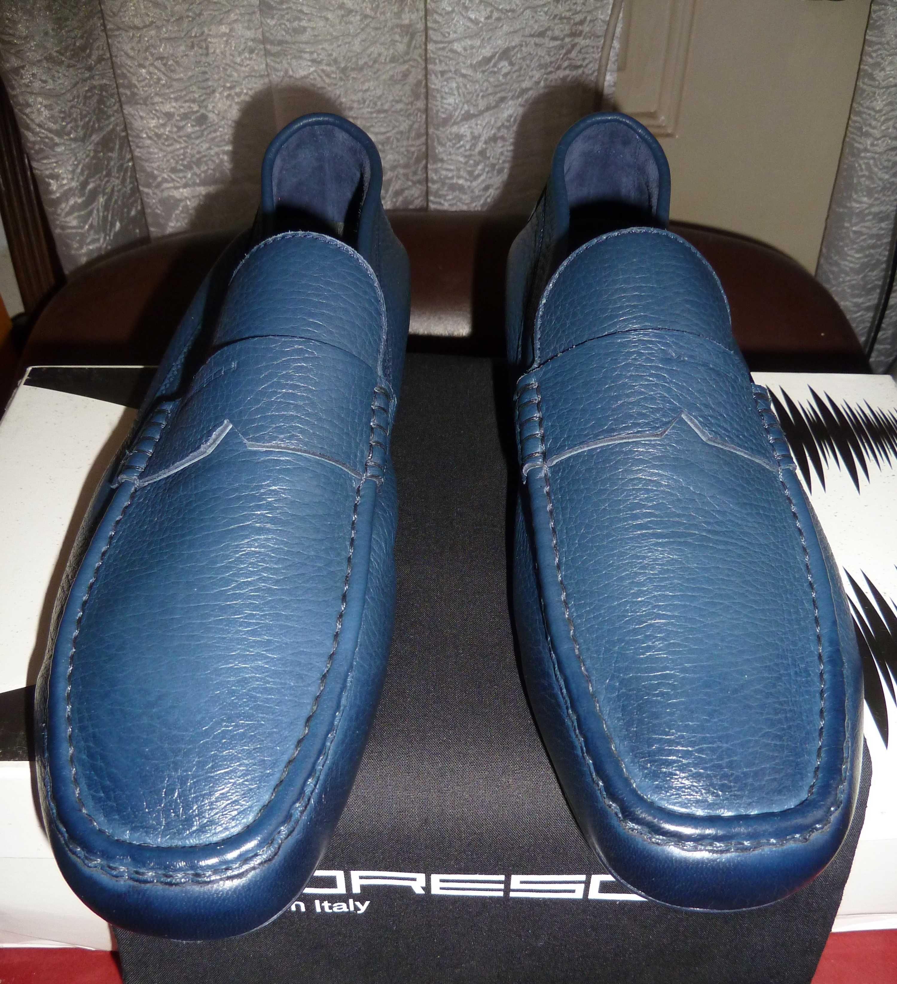 Sapatos italianos novos pele tipo luva Moreschi 40.5 - SALDO