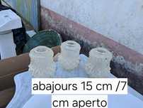 abajour em vidro antigos,duas unidade