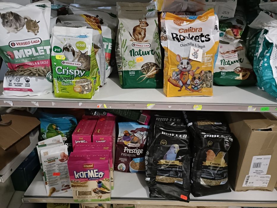 Karma dla papug myszoskoczków szynszyli gryzoni za pół ceny 50%