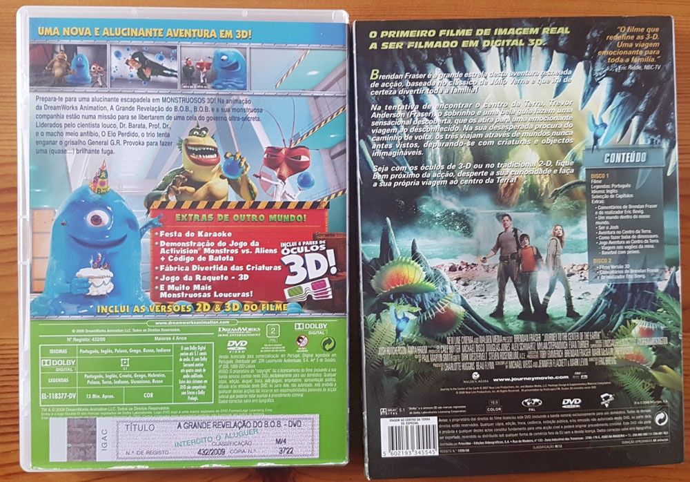DVD em 3D animacao e aventura