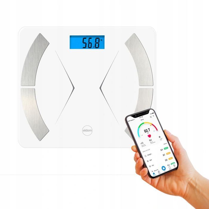 Inteligentna Waga Łazienkowa Bluetooth Eldom Two500 Biała