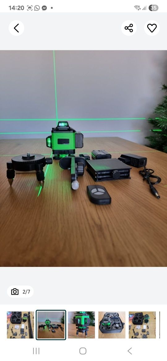 Novo Nível Laser 4D 16 Linhas 360º – Autonivelante com Tripé 2m