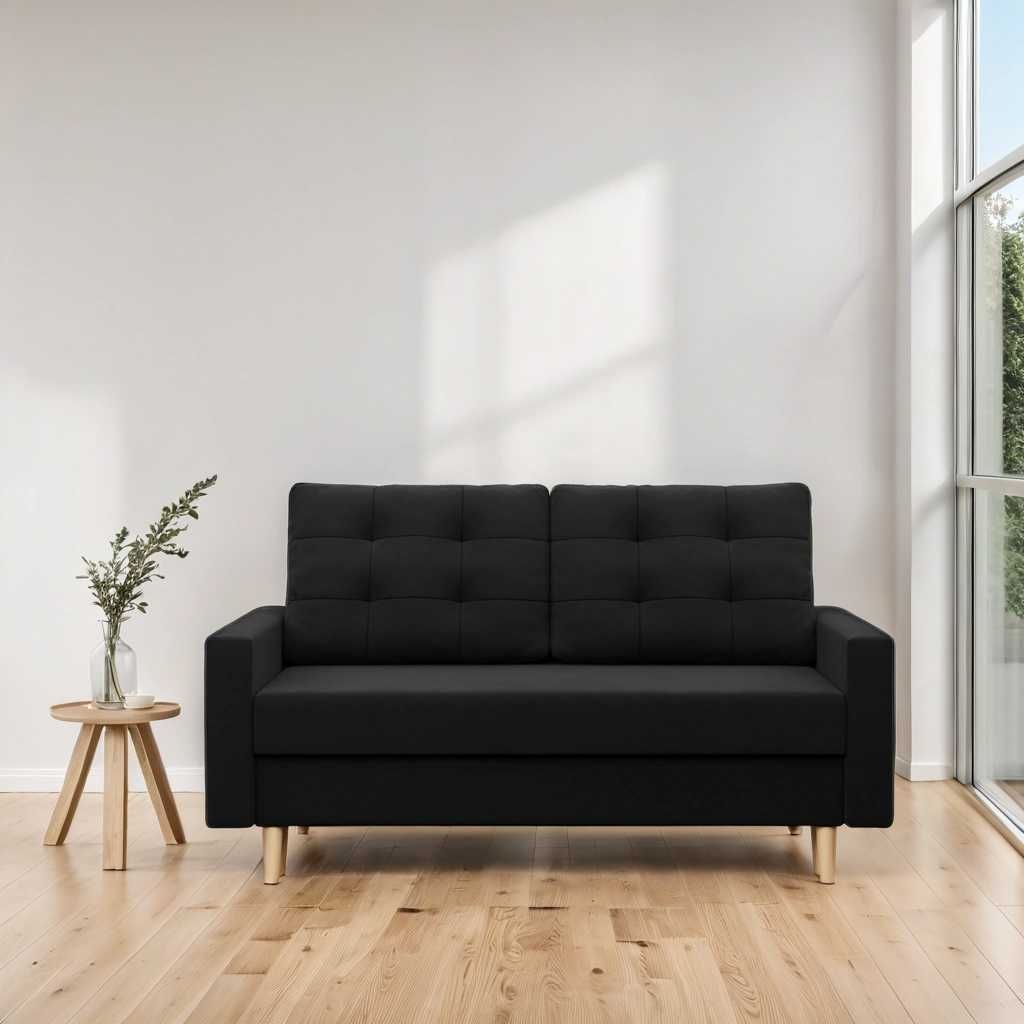 Sofa Kanapa 2-osobowa Rozkładana do Salonu Poczekalni Pojemnik Blank