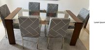 Mesa jantar com 6 cadeiras Madeira e Vidro!