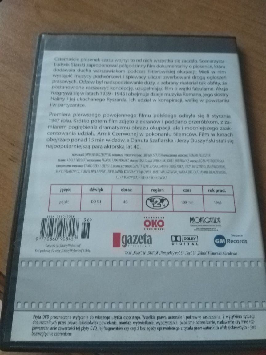 Zakazane piosenki polski film DVD