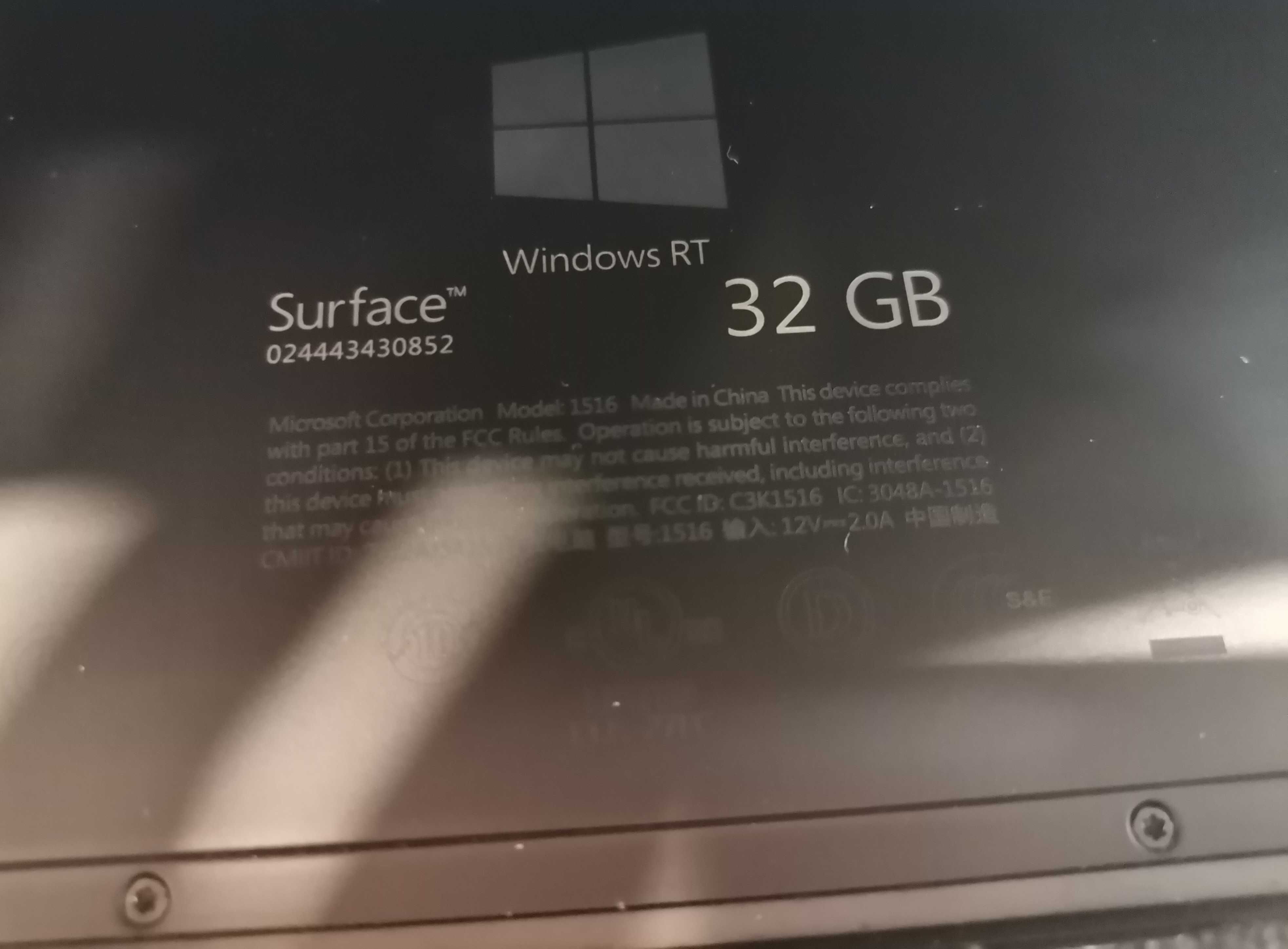 PC Microsoft Surface RT