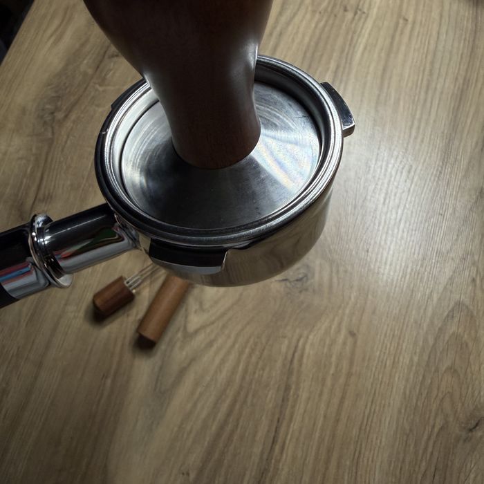 Комплект кофе 3в1 Рожок (портфільтр) 59 мм + темпер + WDT інструмент