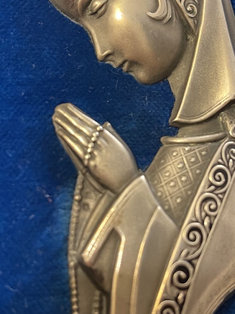 Quadro de Nossa Senhora em prata
