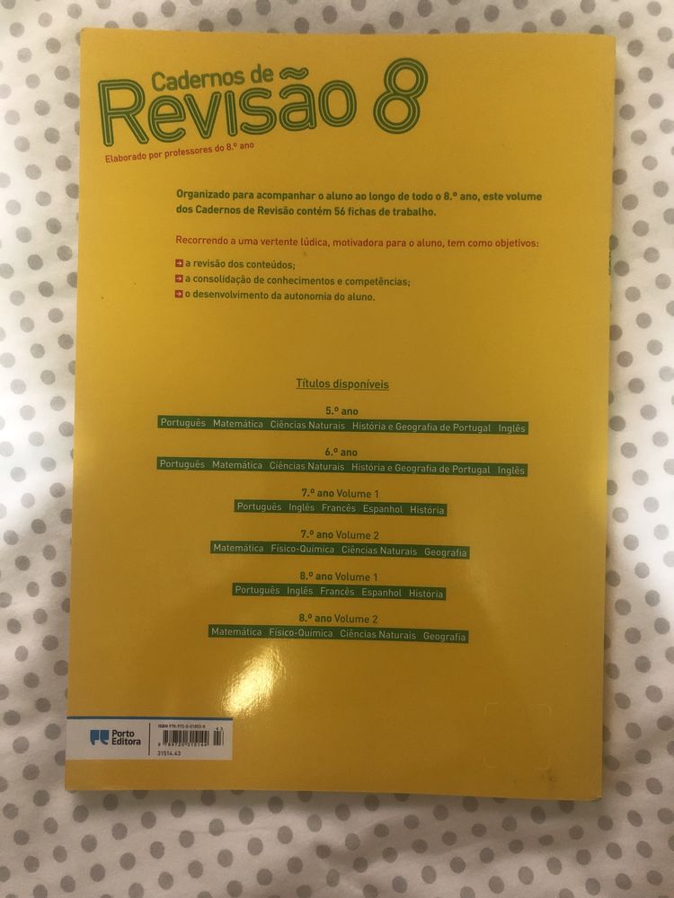 Caderno de revisão - 8 ano